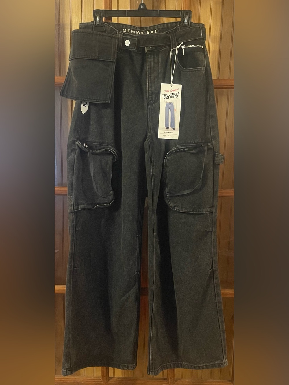 Women's Black Wide-Leg Flare Jeans with Back Pocket Detail